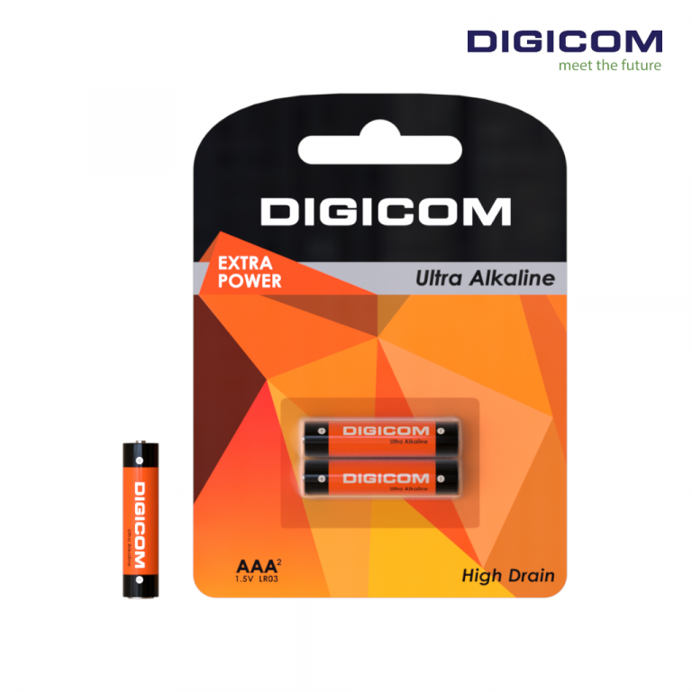 Digicom AAA 1.5 Volt Alkaline Battery – Pack of 2