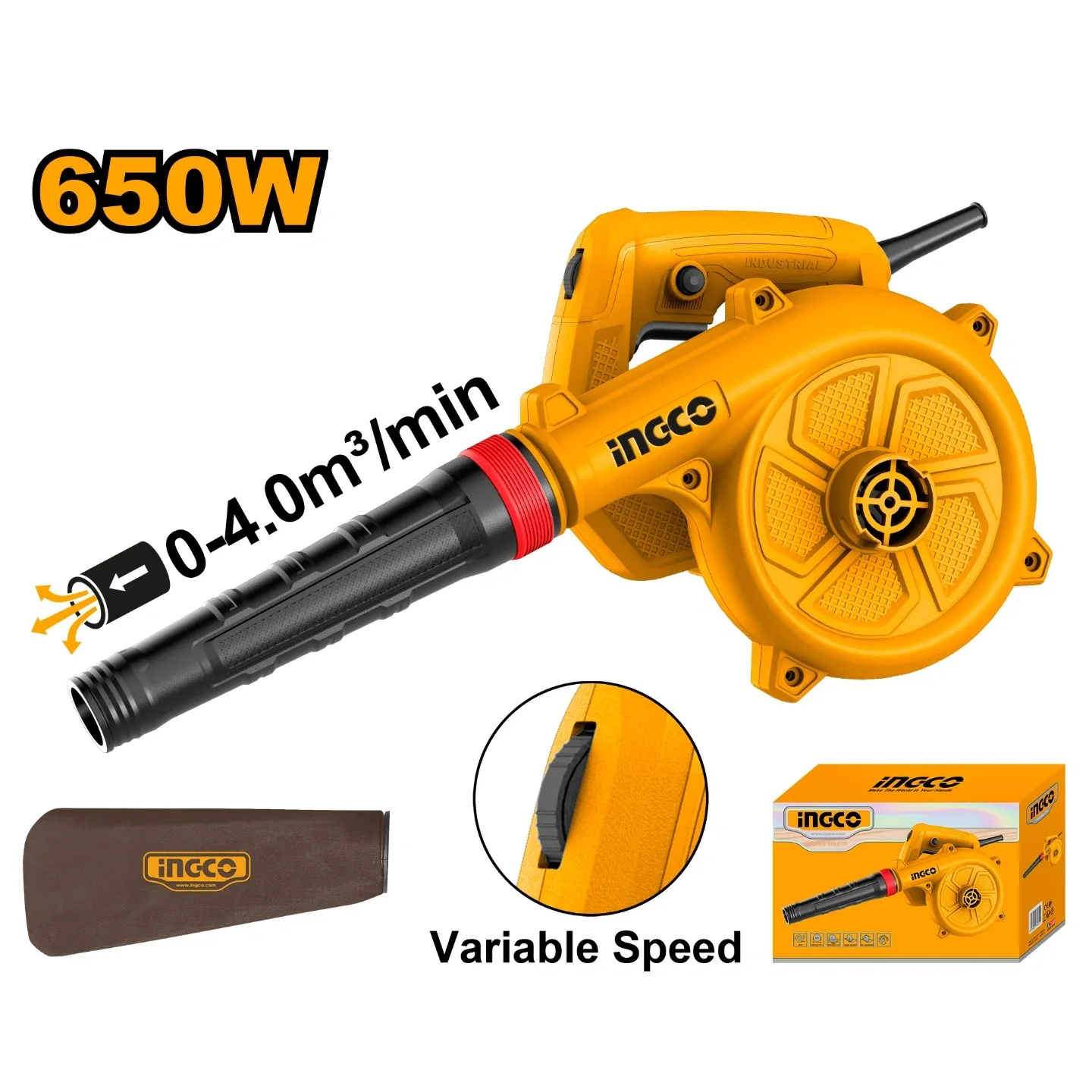 Ingco 650W Aspirator Blower AB6508