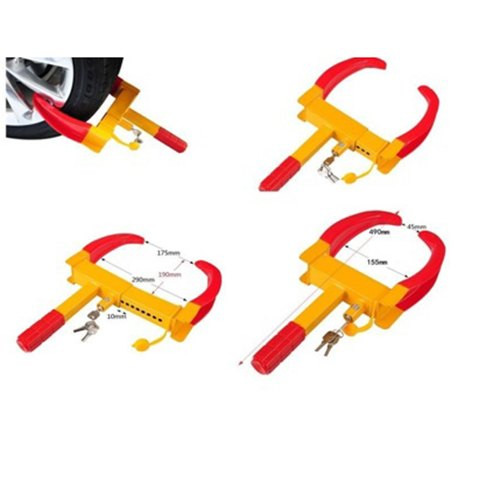 Wheel clamp tyre lock for vehicle