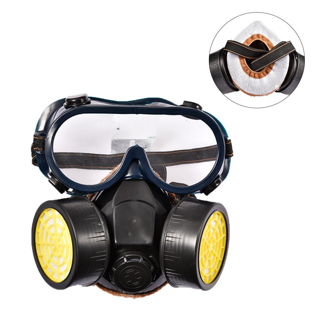 Safety dust mask and goggles
