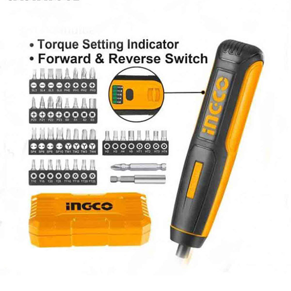 Ingco 1/4" 4V Lithium-Ion cordless screwdriver CSDLI0403