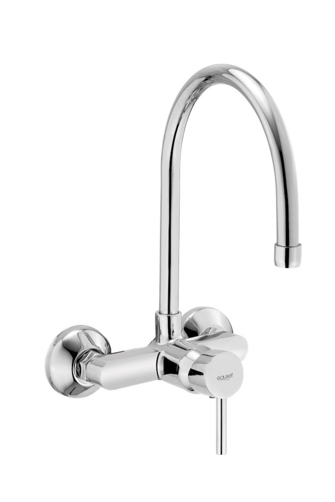 Eauset ORNE S/L Sink Mixer Wall Mounted With Swinging Spout On Upper Side With Wall Flange FOR133