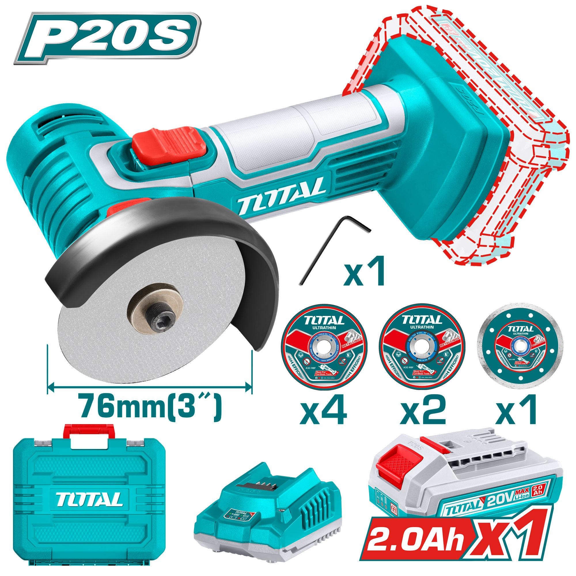 Total Cordless mini cut-off tool-20V TAGLI76012