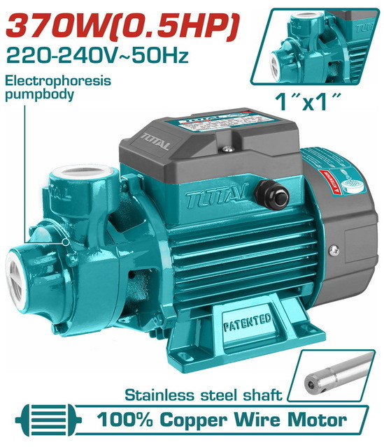 Total 370W 0.5HP Peripheral Pump TWP13706