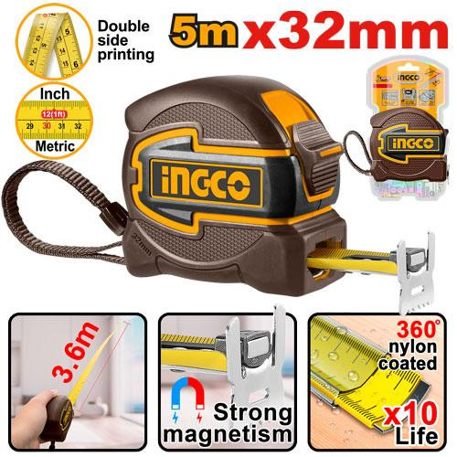 Ingco 5mx32mm Steel measuring tape HSMT80532