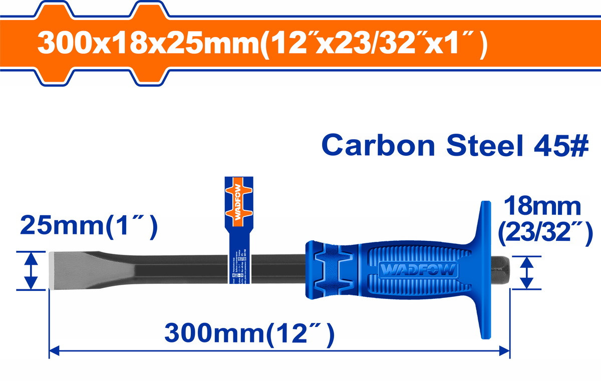 Wadfow 25mm*18mm*300mm Cold chisel WCC1302
