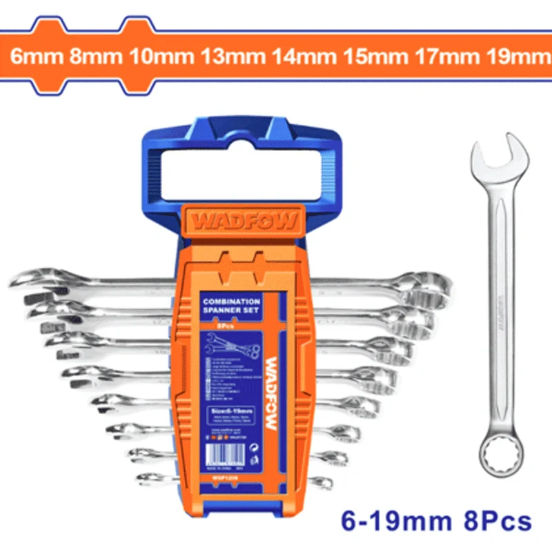 Wadfow 6-19mm Combination spanner set WSP1208