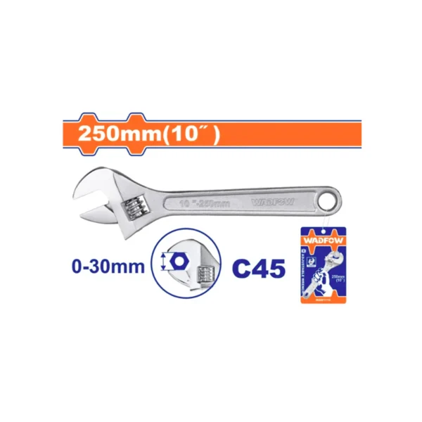 Wadfow 250mm(10")  Adjustable wrench WAW1110