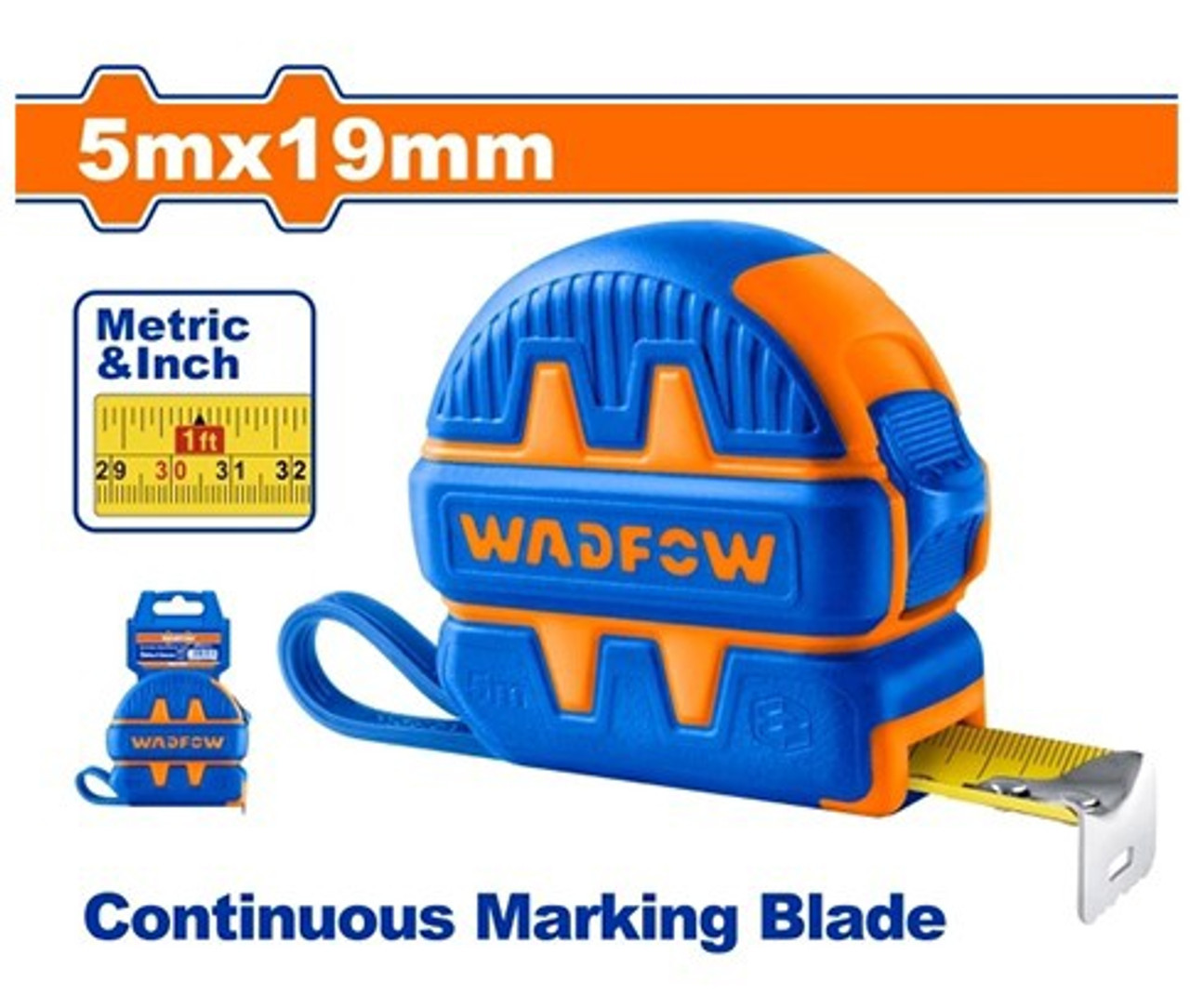 Wadfow 5mx19mm Steel measuring tape WMT1220