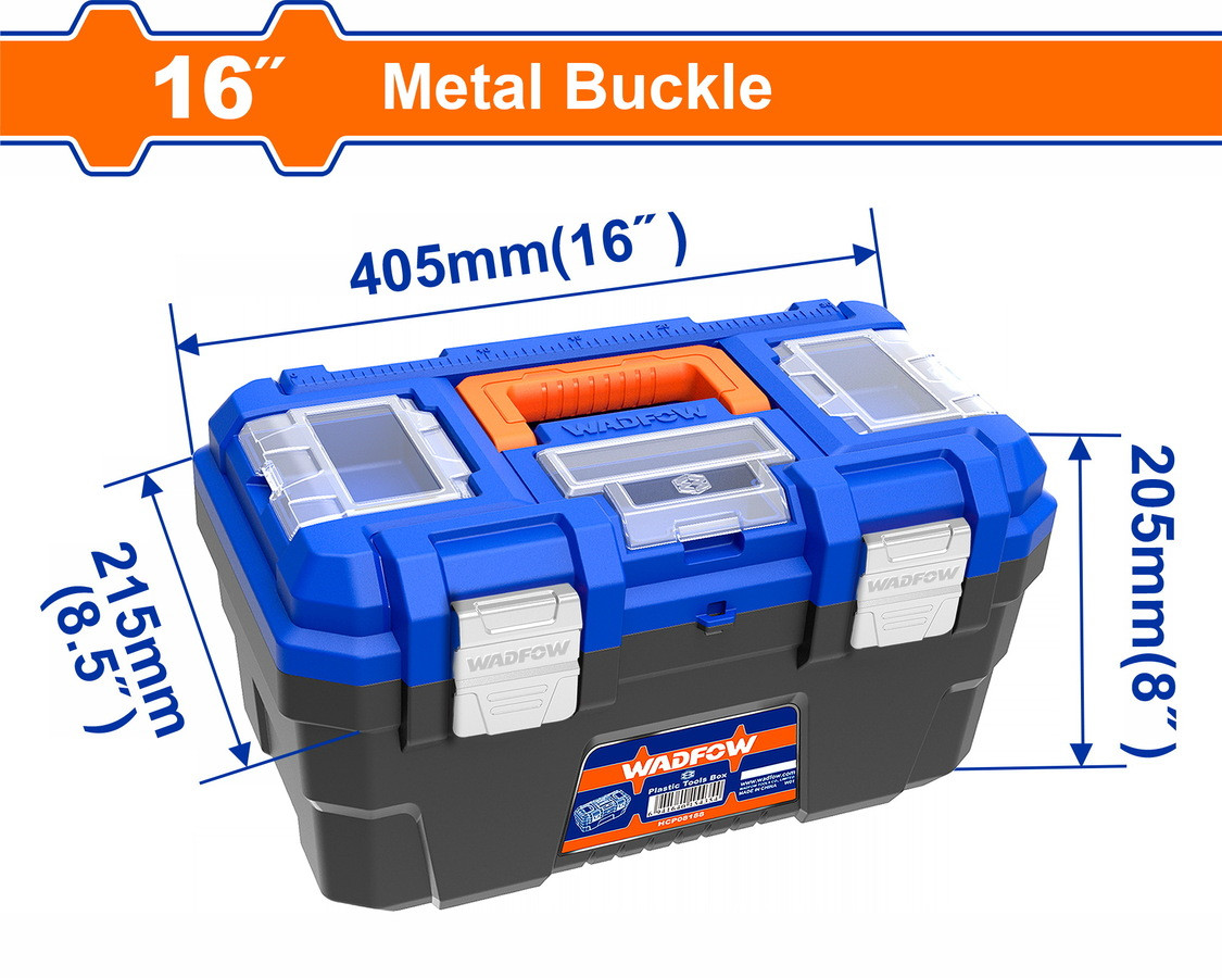 Wadfow 16" Plastic tool box WTB3316
