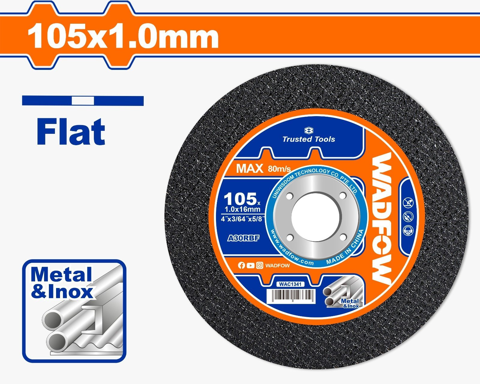 Wadfow Abrasive metal cutting disc WAC1341