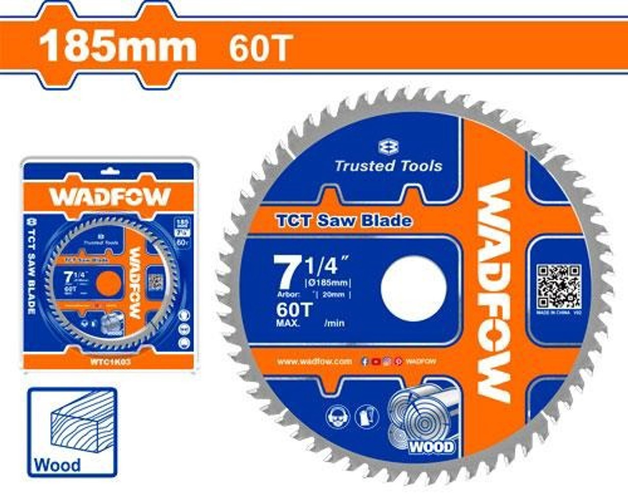 Wadfow 60T TCT saw blade WTC1K03