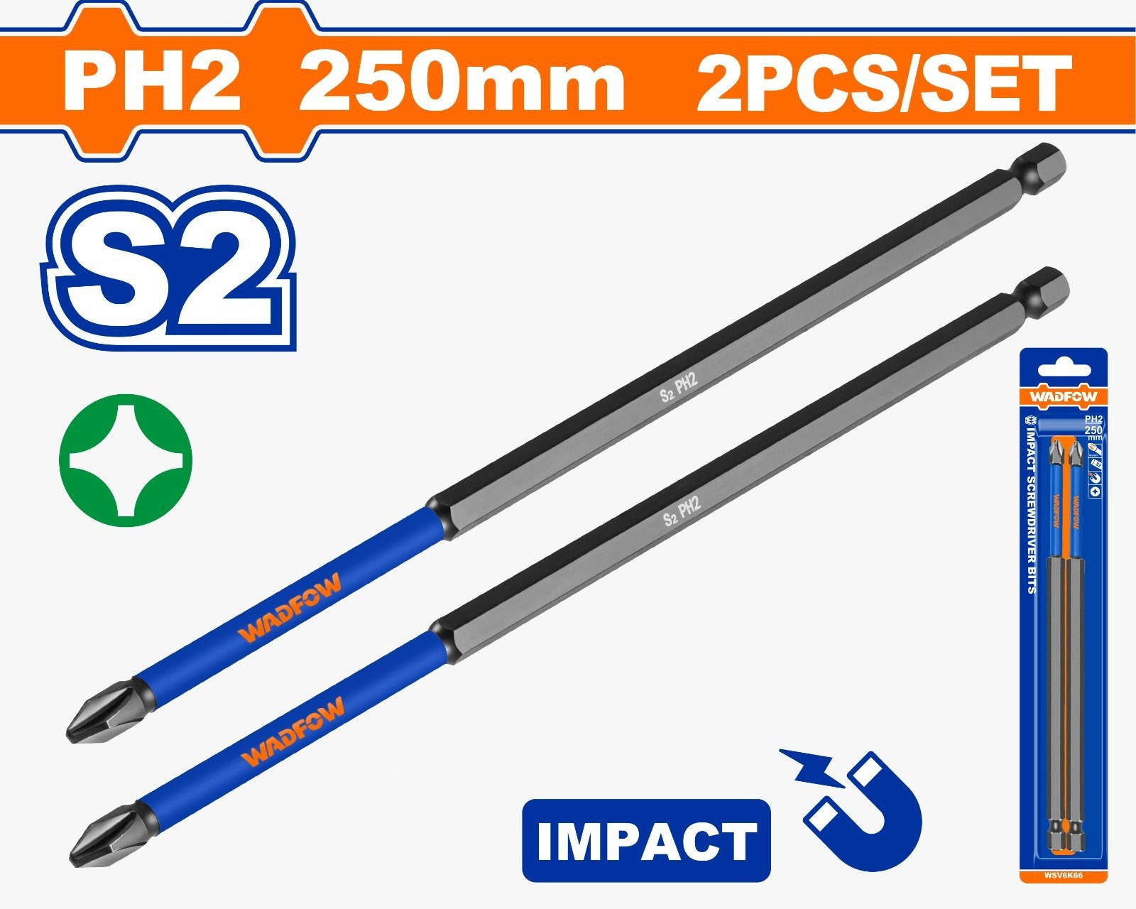 Wadfow Impact screwdriver bits WSV6K66