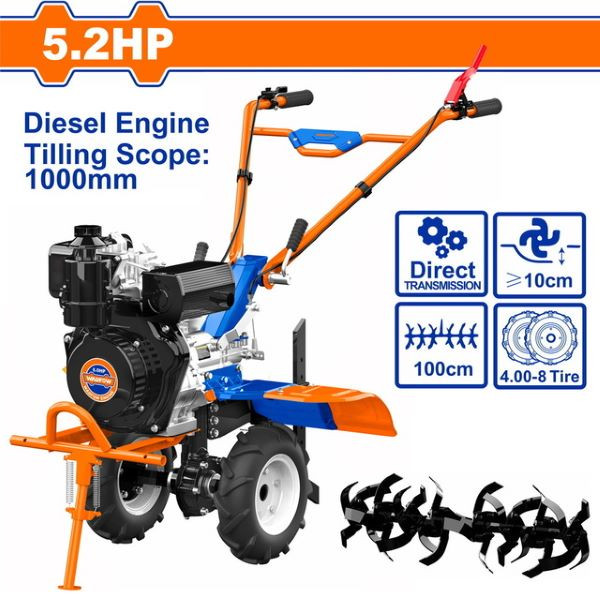 Wadfow 173F(5.2HP) Diesel tiller WTL3A100