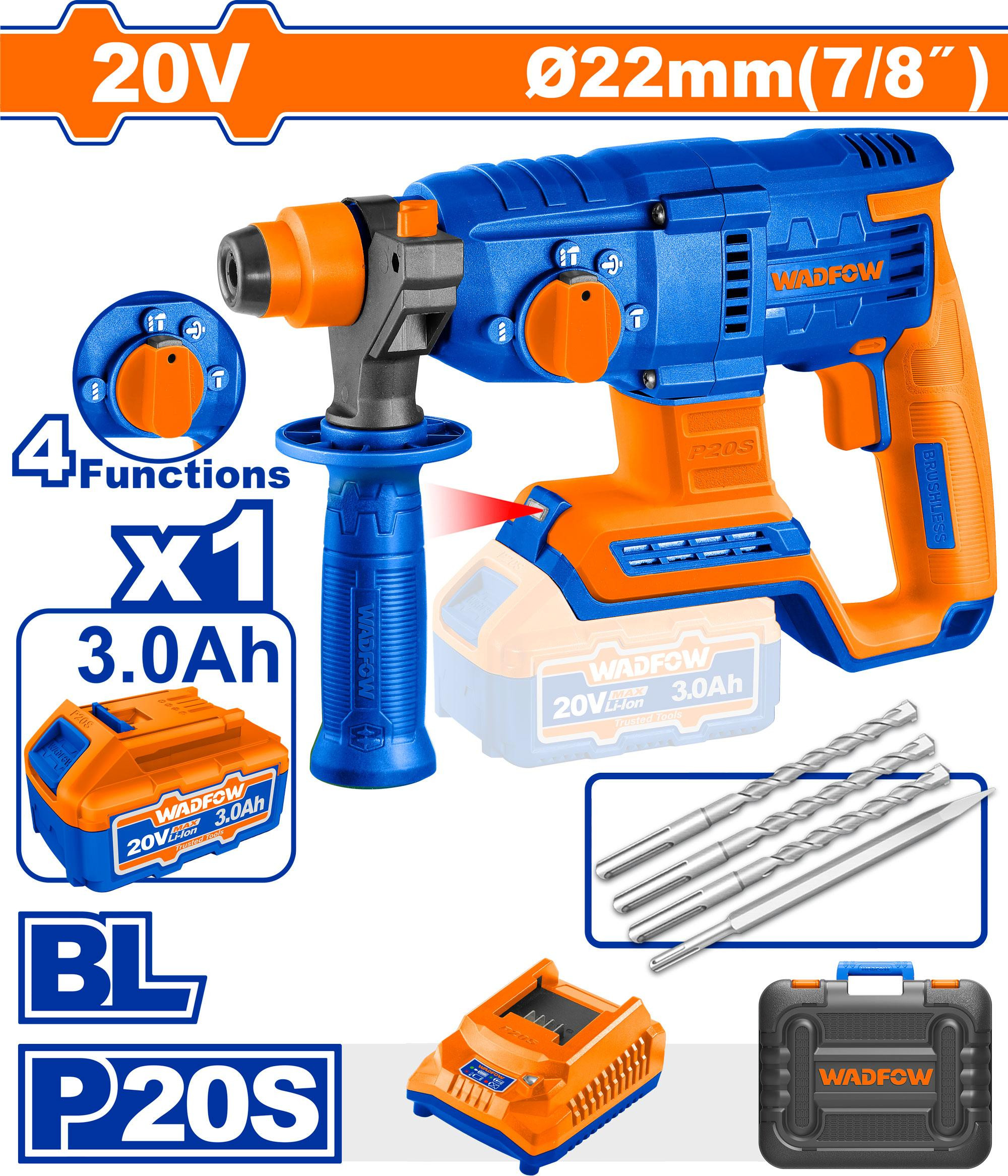 Wadfow 20V Cordless rotary hammer WLM15225