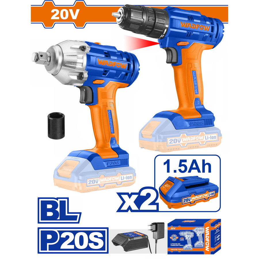 Wadfow Cordless 2 pcs combo kit WCK2017