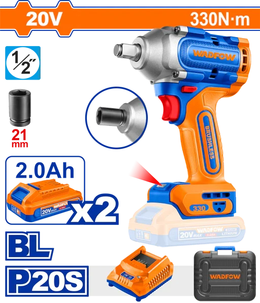 Wadfow 330Nm Cordless impact wrench WCD1B33
