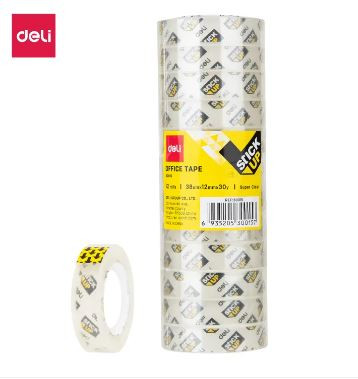 Deli Office tape 30015 12mm*30 Yrd 12 rolls/ tube