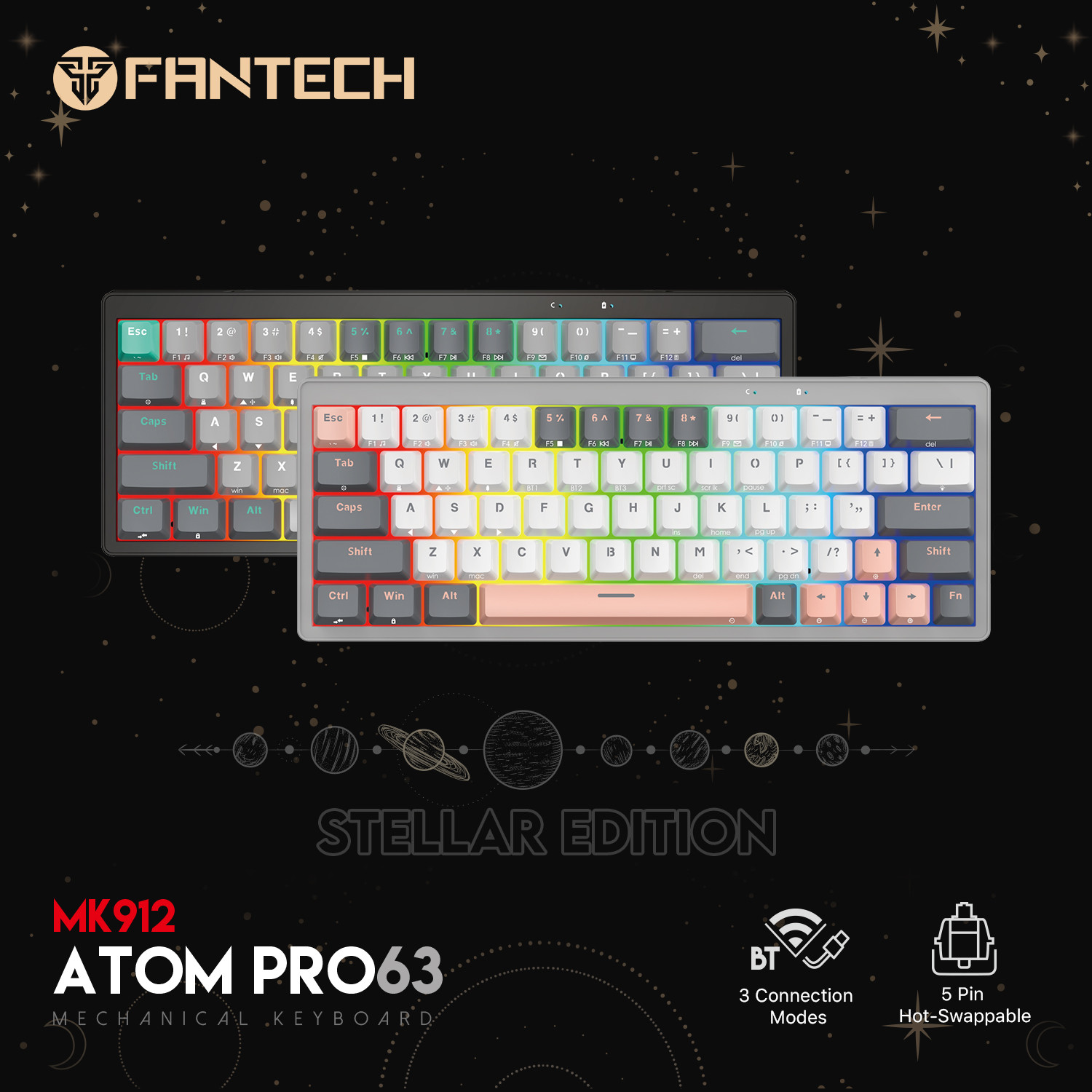 Fantech Mechanical Keyboard ATOM PRO63 MK912