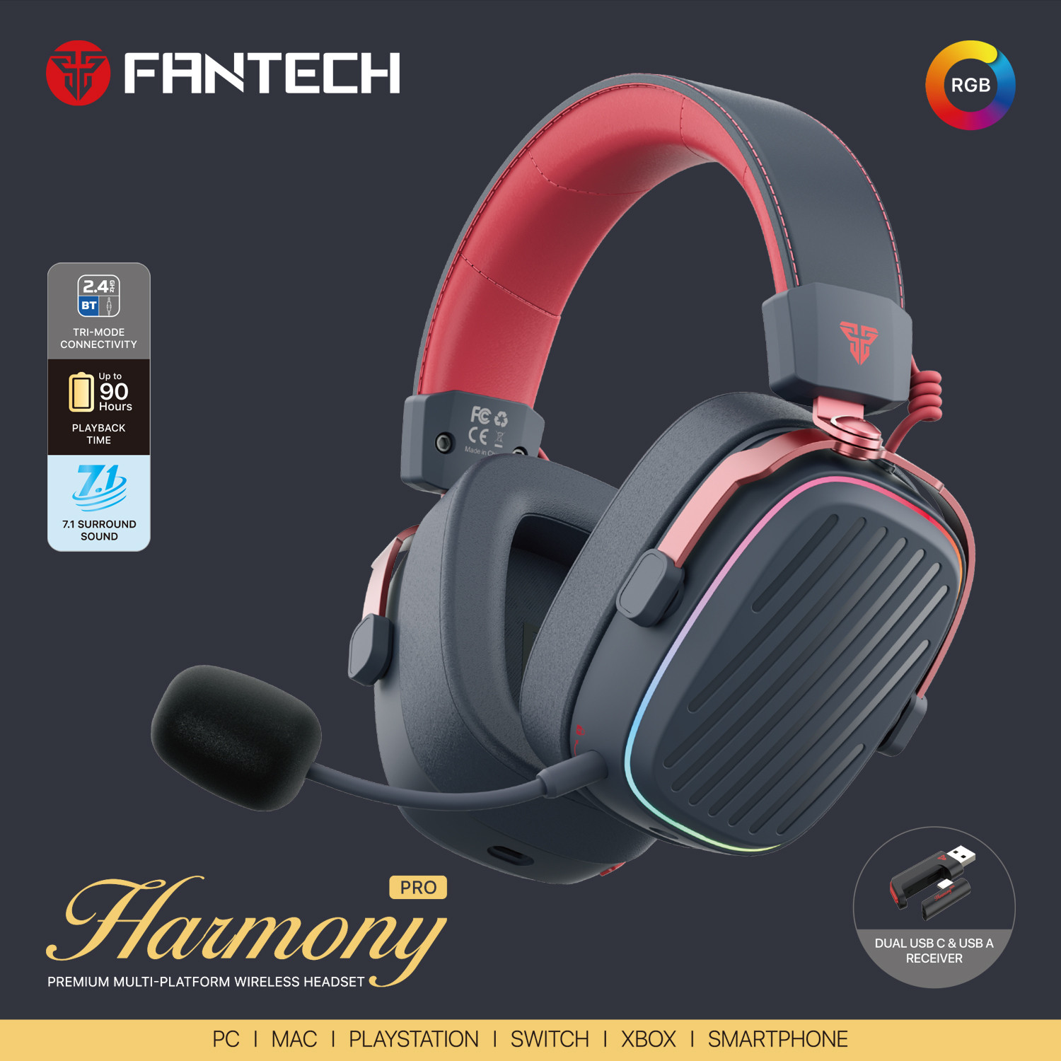 Fantech WHG02P Harmony Pro Wireless Gaming Headset