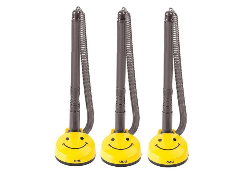 Deli EQ50-BK Desk Pen 0.7mm Mini Tip (Black, Pack of 3)