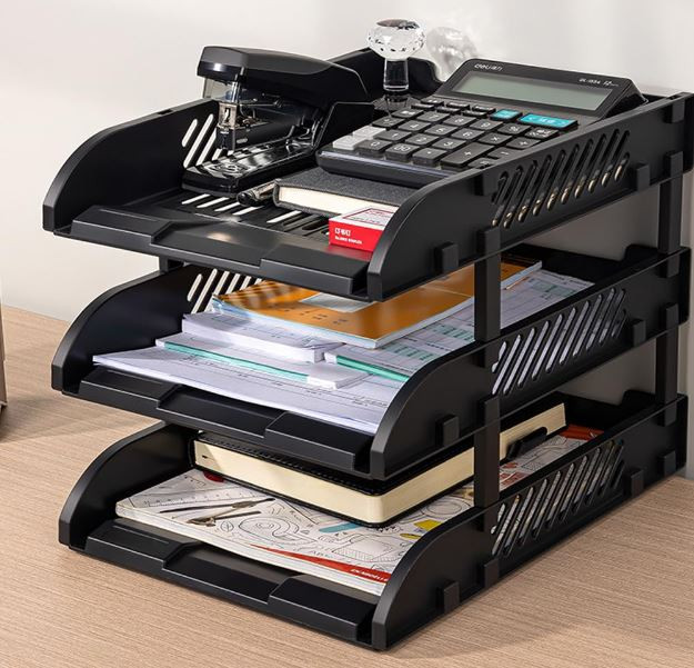 Deli E9217ES Office File Tray 3 Tier File Tray OPP Bag