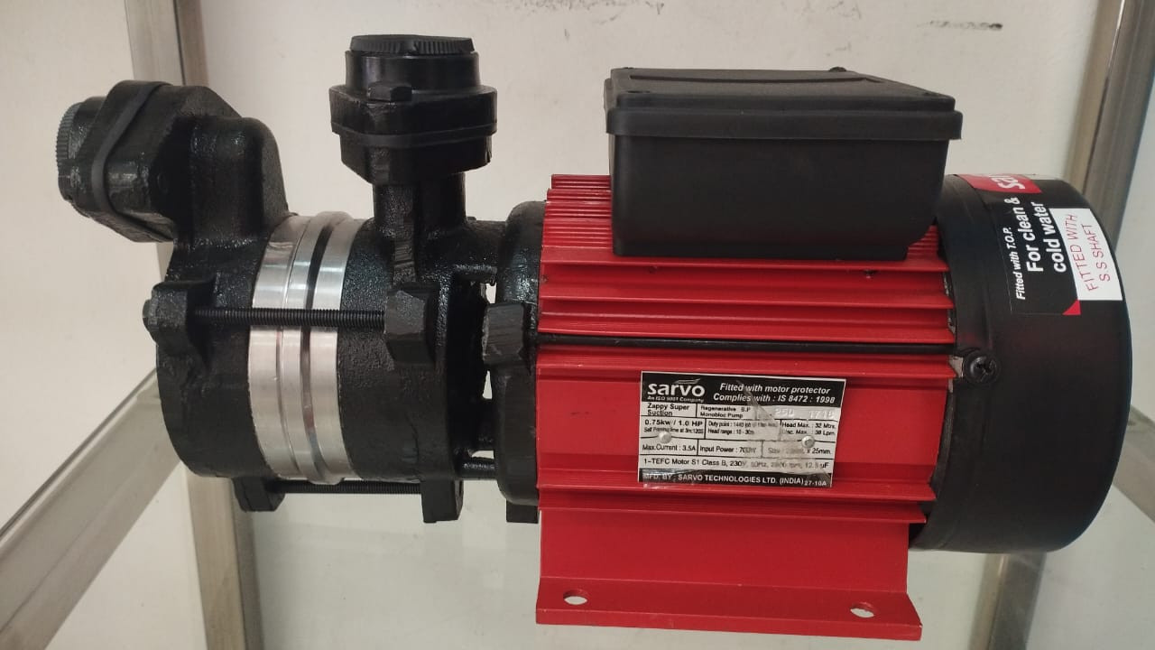 Sarvo Zappy Super Suction 1.0 Hp Monoblok Pump