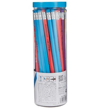 Deli Graphite Hb Pencil With Eraser 50-Pieces Tube EU50806
