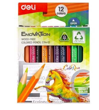 Deli Mini Color Pencil 12 COLORS EC114-12