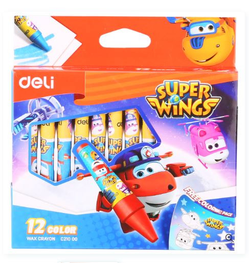 Deli EC21000 Wax Crayon 12 Color Set