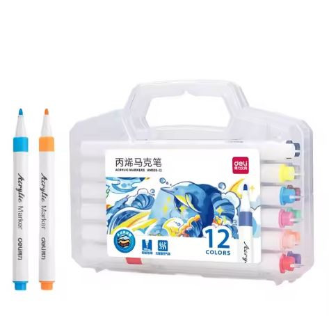 Deli HM108-12 Acrylic Marker