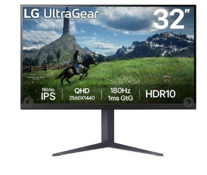 LG 32 Inch QHD Nano IPS Gaming Monitor 32GS85Q-B