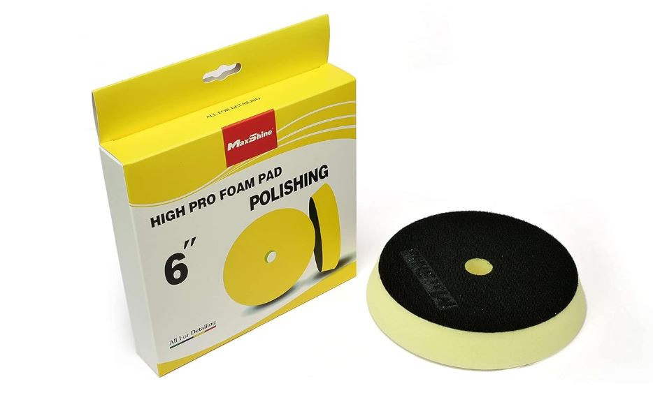 Maxshine 2022175YW High pro Yellow foam polishing pad 6.2inche