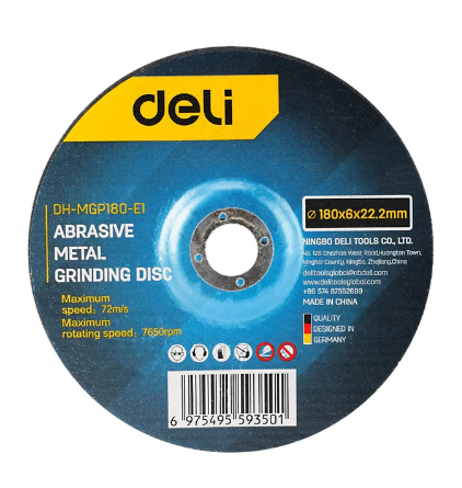 Deli 180x6.0x22.2 (mm) Grinding Disc EDHMGP180- E1