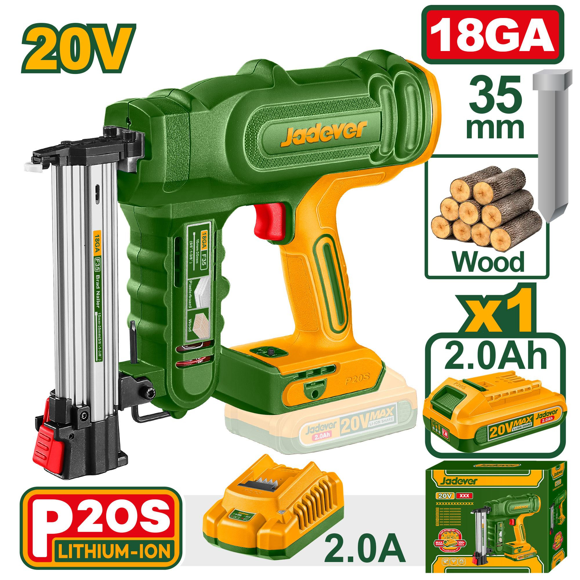 JDBJ1308 Cordless Brad Nailer 20V Jadever