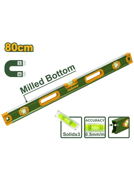JDSL3G80 Spirit Level 80 cm With Powerful Magnets (Double Side Milled) Jadever