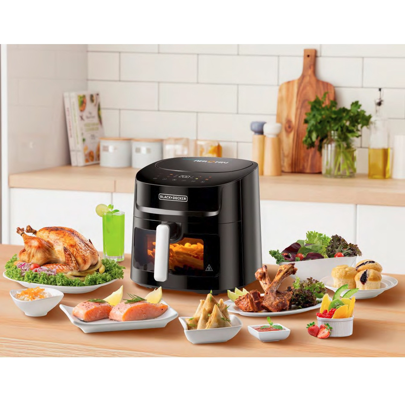 Black+Decker 8 in1 Grand Digital Air Fryer with Window 1800W AF7210-B5