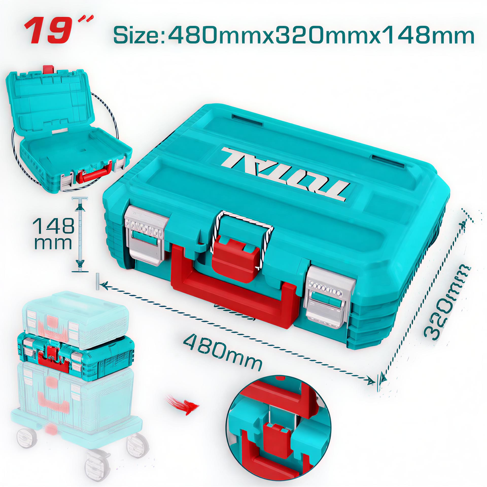 Total 19" Stackable Tool BoxTPBXS102