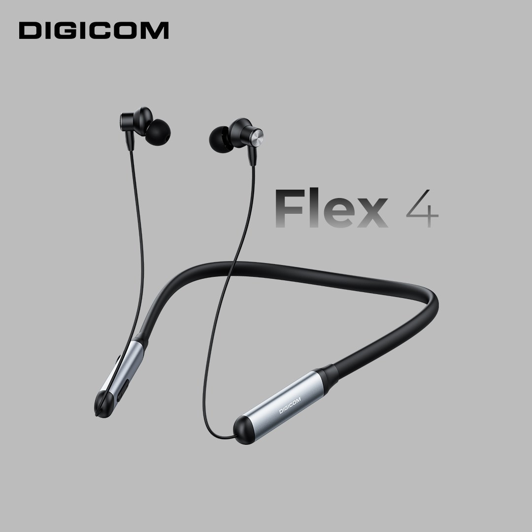 DIGICOM Wireless Neckband In-Ear Headphone Flex4