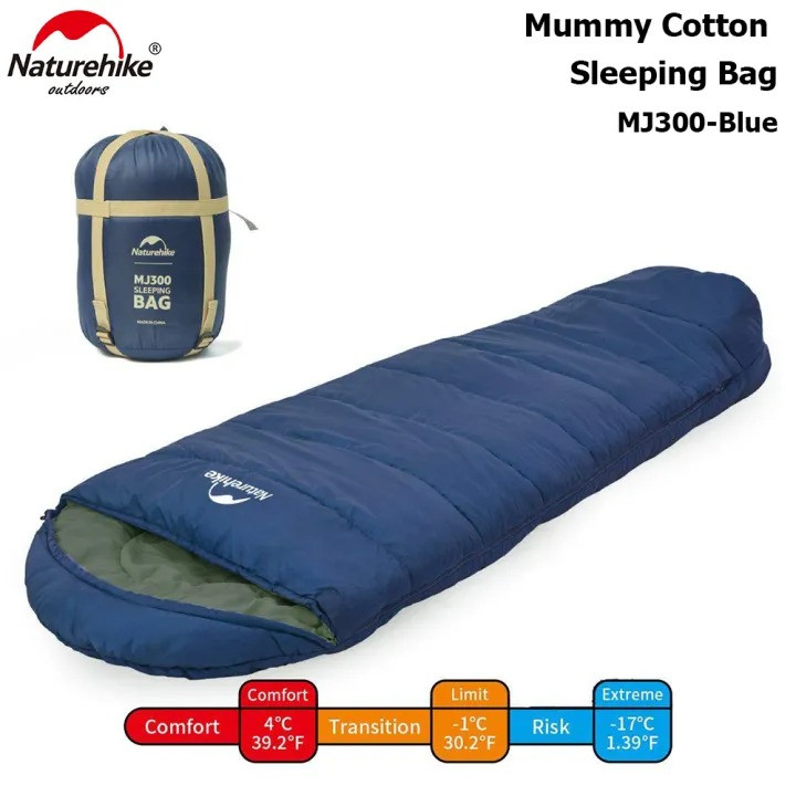 Naturehike Mummy Cutton Sleeping Bag for Adults and Children MJ300