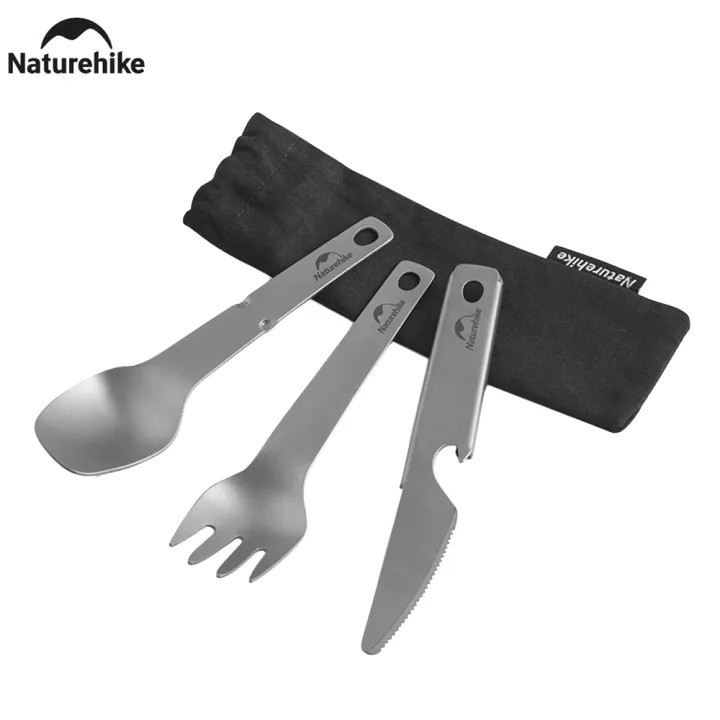 Naturehike 3-in-1 Titanium Camping Cutlery Set