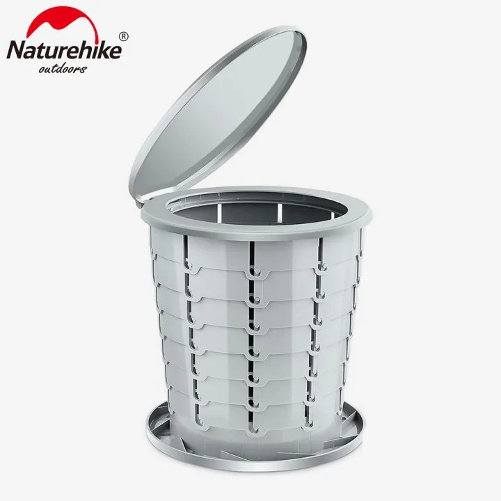 Naturehike Outdoor Portable Trash Can Foldable Multifunctional Paper Basket Camping Mobile Toilet Closestool 1.5 kg Ultralight
