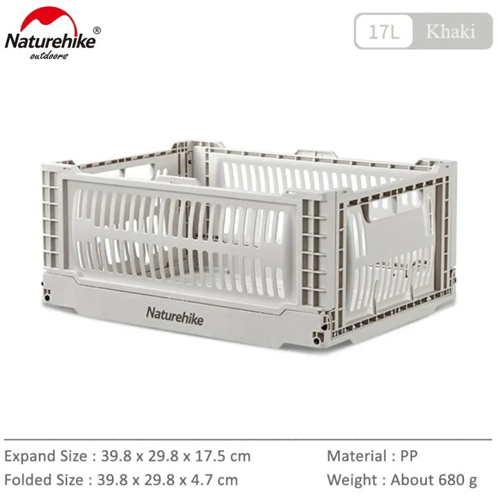Naturehike Outdoor Folding Storage Basket PP Material 17L