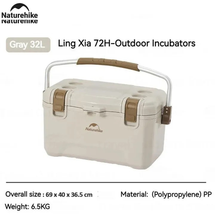 Naturehike Outdoor Ice Chest Cooler Box Insulated Hard Cooler for Camping Picnic 32L