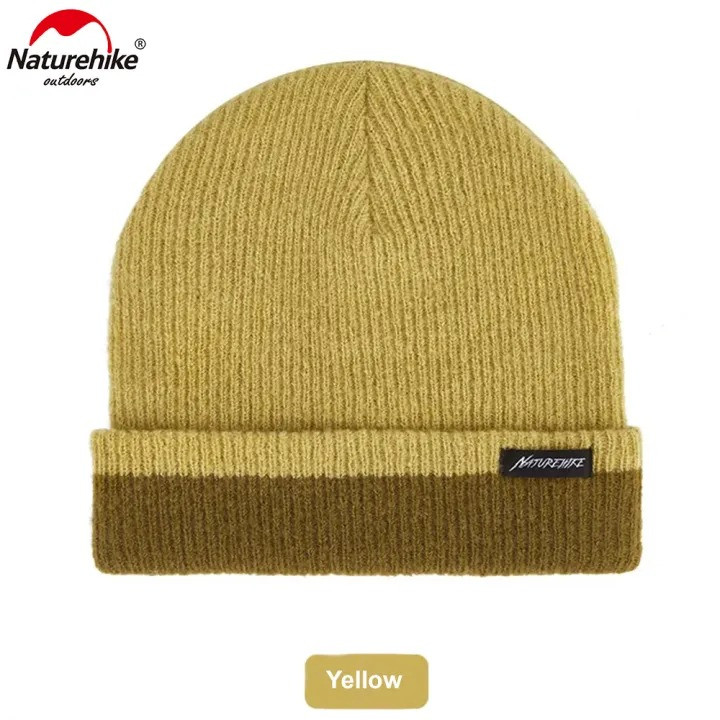 Naturehike Autumn Winter Double Wool Hat Outdoor Sports Warm Breathable Knitted Hat Thickened Ultralight Unisex