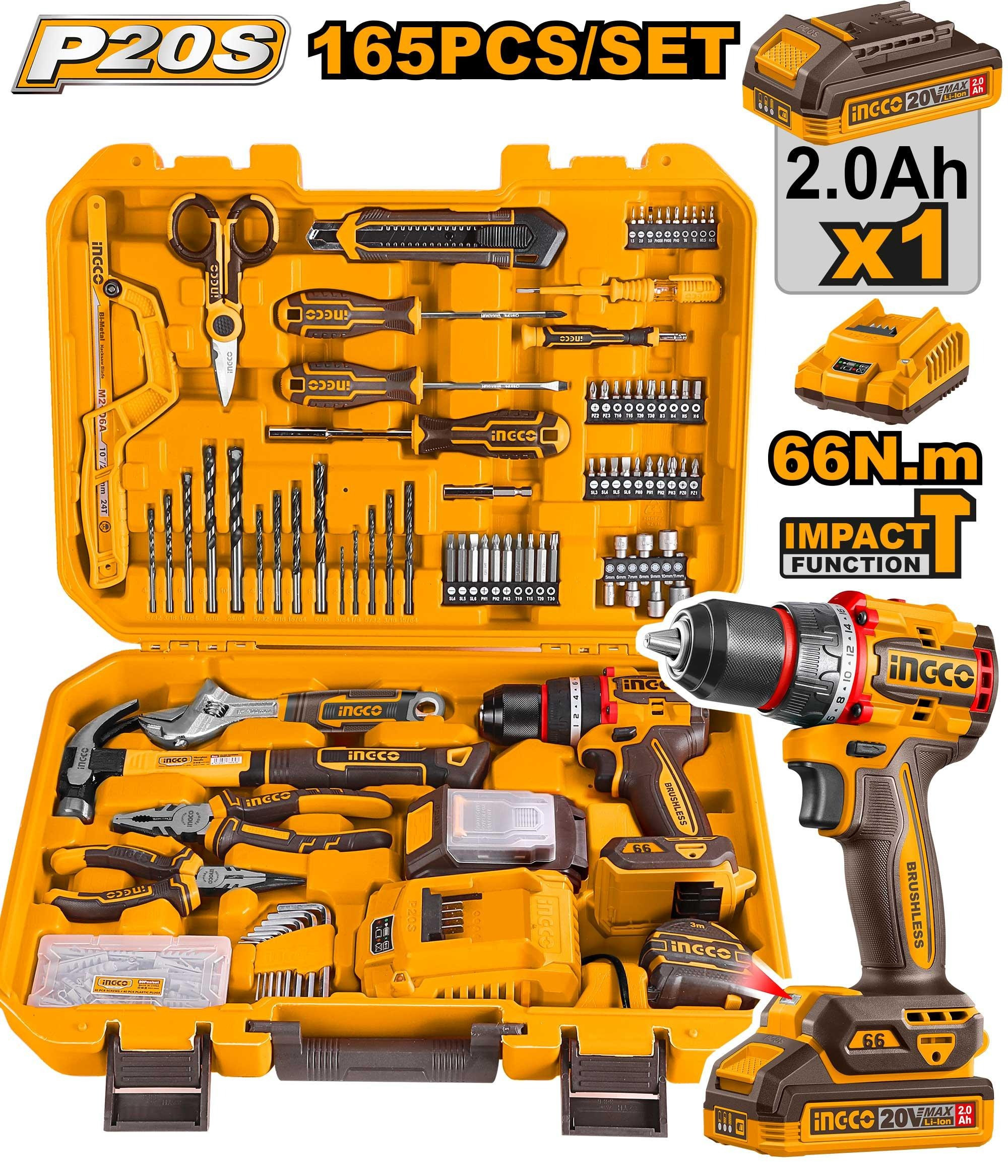 Ingco 165 Pcs Tools set HKTHP11651