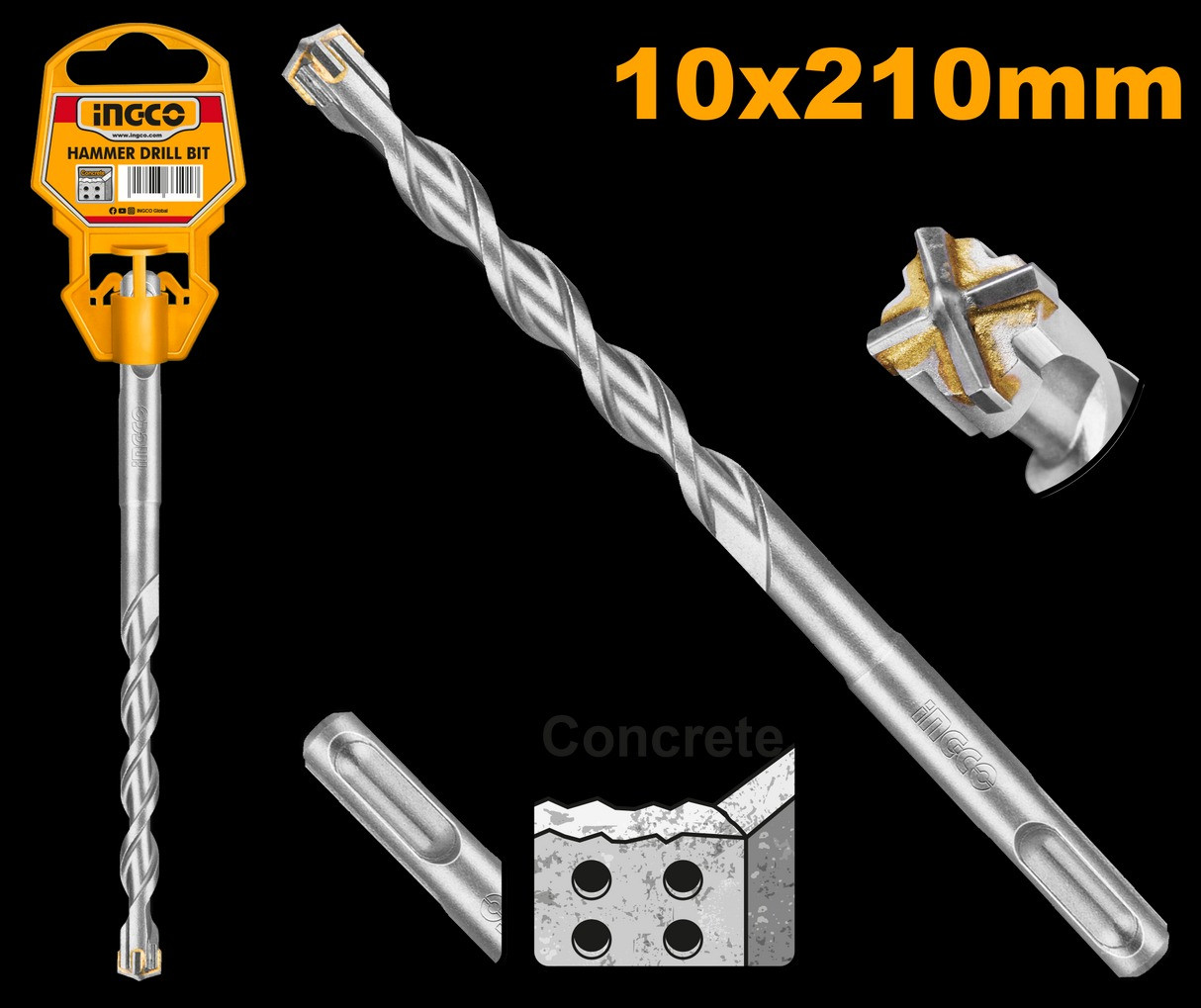 10*210mm SDS plus hammer drill DBH1211003C
