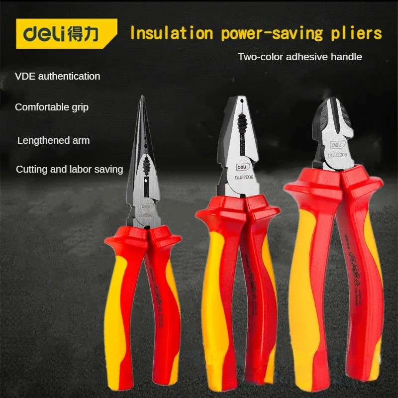 Deli Tools Insulated Pliers Set EDL512003T