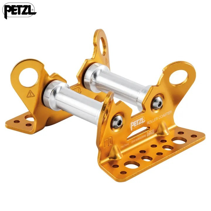 Petzl Roller Coaster Reversible Rope Protector on Bearings for a Moving Rope