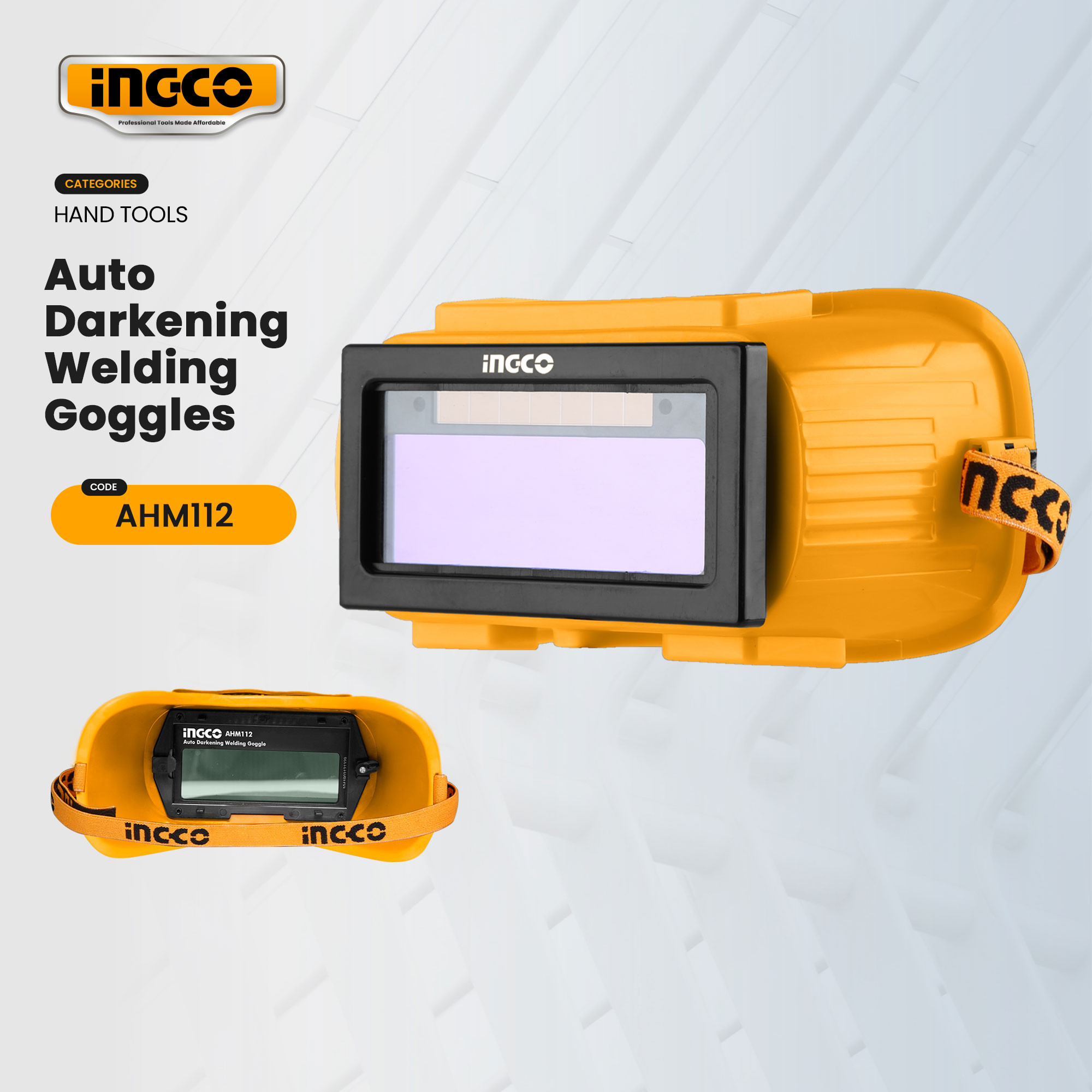 Auto-darkening welding goggle AHM112